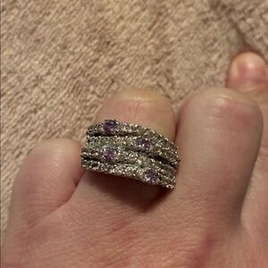 Elegant Silver Diamond Ring